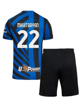 Inter Milan Henrikh Mkhitaryan #22 Replika Hemmakläder Barn 2024-25 Kortärmad (+ byxor)